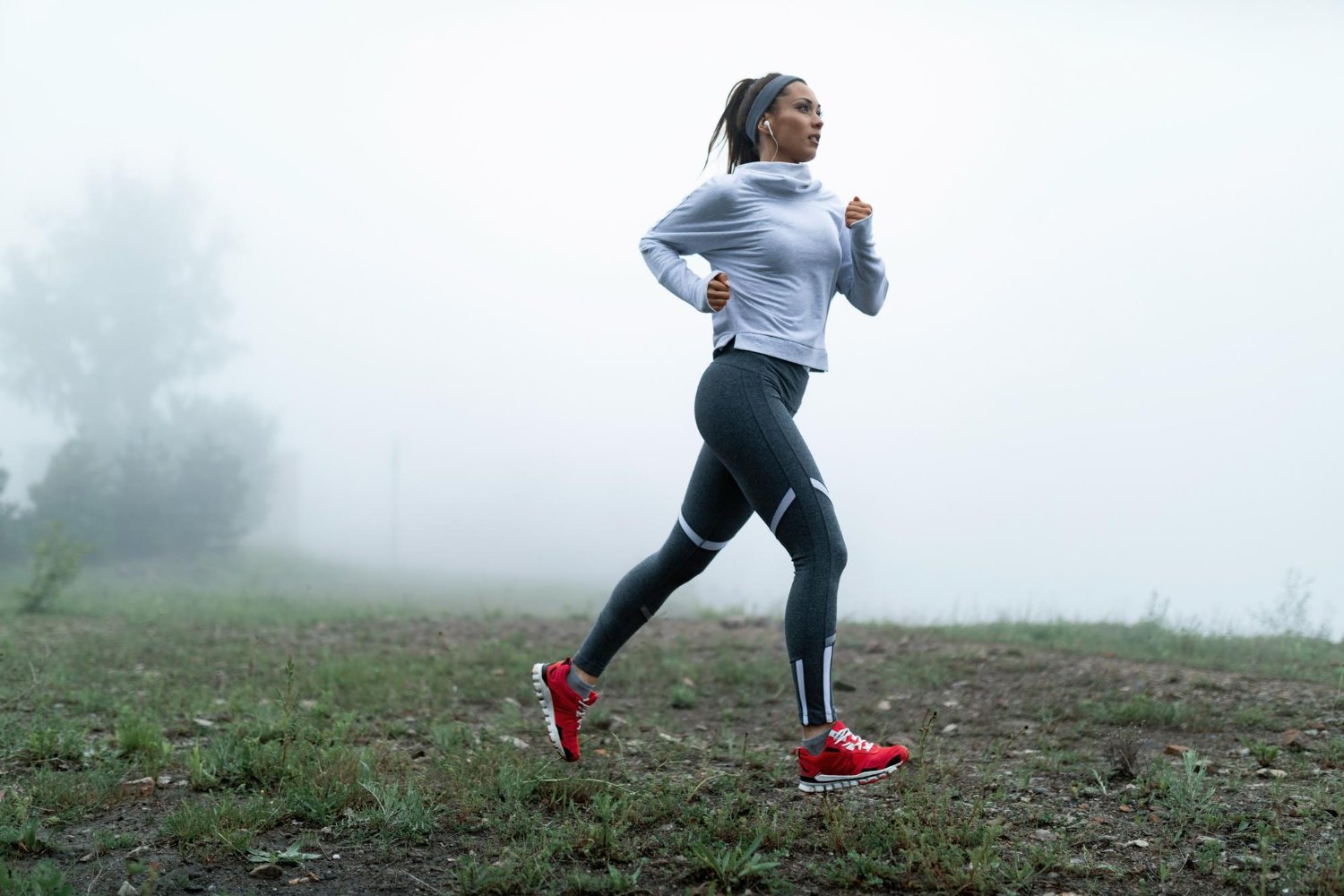 biegnąca kobieta - samodyscyplina
